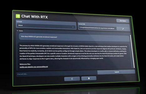 英伟达推出Chat With RTX对话机器人，无需联网本地运行，速度起飞！能否变革AI市场？